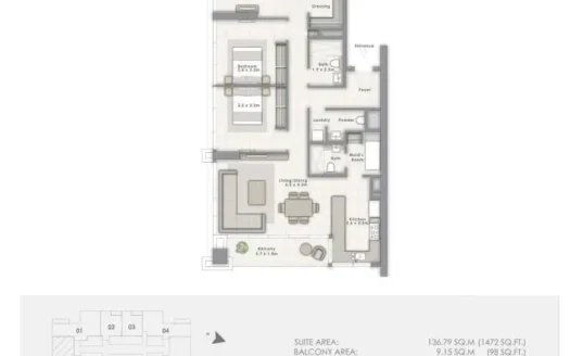 3BR+Maid mit Burj Khalifa Blick | Downtown Dubai